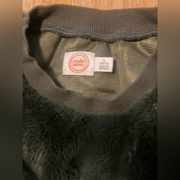 Wonder Nation Emerald Green Faux-Fur Sweatshirt - Picture 2 of 3